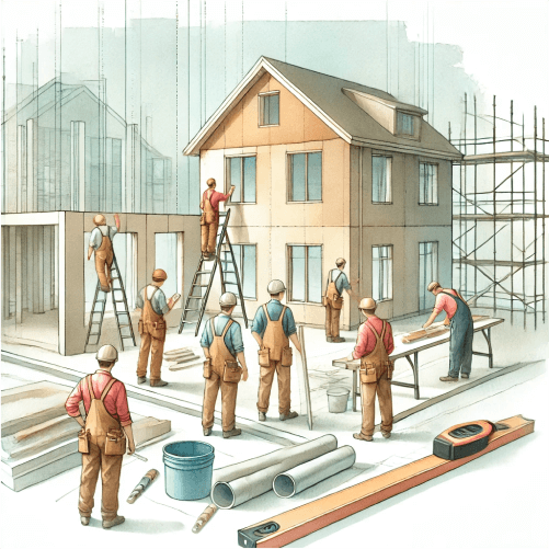 Experienced team working on-site
